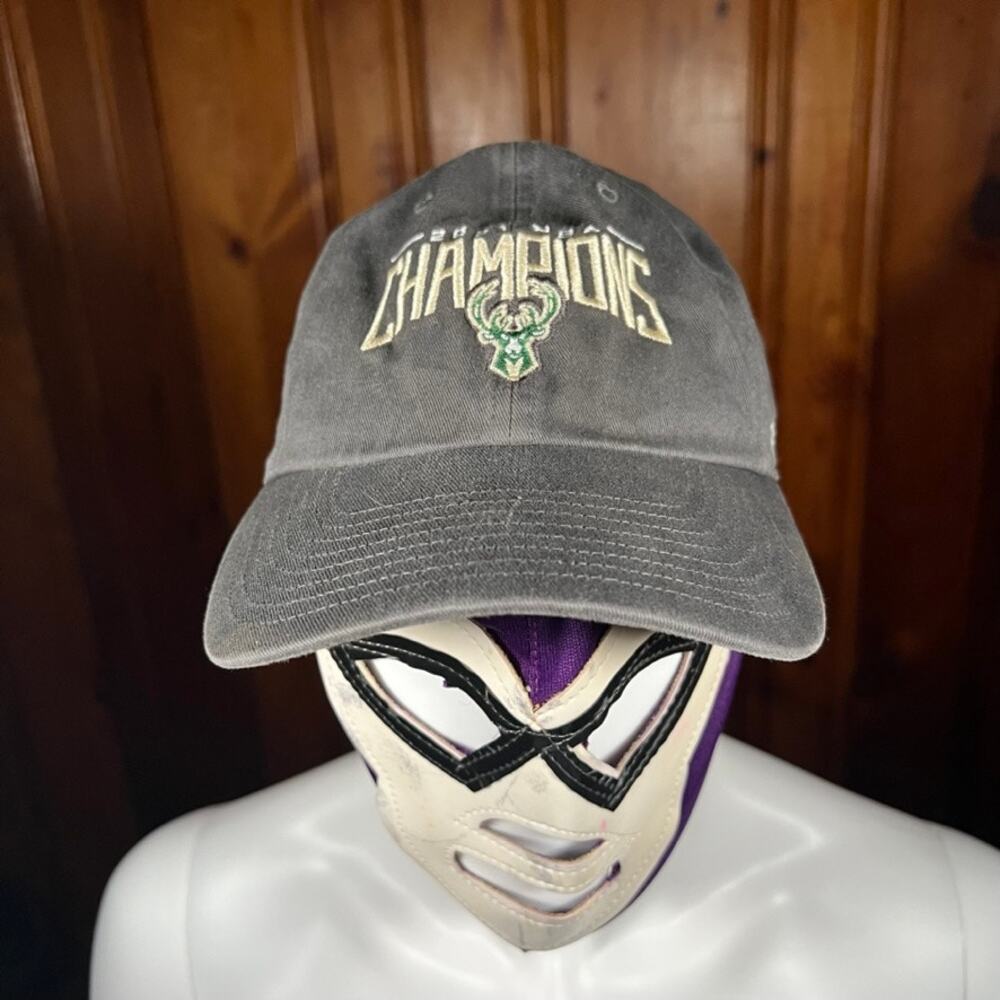 '47 Brand OS Milwaukee Bucks NBA Champions Gray Dad Hat Adjustable